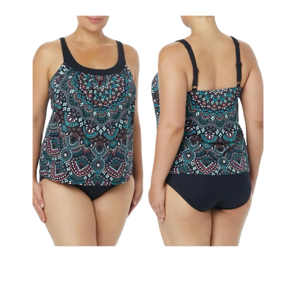 NWT Coco Reef Plus Size Ultra Fit
Bra Sized Underwire Tankini Sz 24W/46C